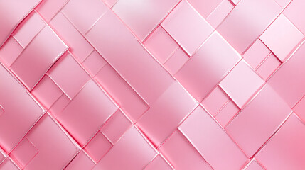 Poster - Intertwined pink metallic rectangles create a captivating geometric pattern, ideal for Valentine's Day or any design needing a touch of elegance