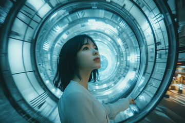 Wall Mural - Poster for a time-travel adventure