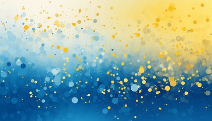blue yellow bokeh glowing background