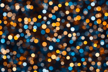 Canvas Print - Bokeh Lights Background - Festive Night