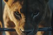 © Alexandr - A majestic lion, embodying unrivaled strength, encapsulates the spirit of power and determination in a gym setting, blending animal prowess with human drive