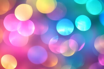 Canvas Print - Colorful Bokeh Background Design