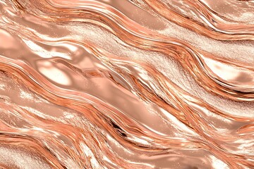 Sticker - Rose Gold Liquid Abstract Texture Background