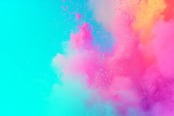 Wall Mural - a vibrant gradient background with electric carnival colors.featuring bright pinks, blues, and green