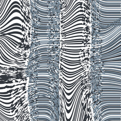 Poster - Striped texture with wavy distortions and noise.