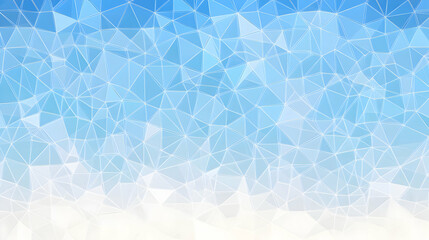 Wall Mural - Abstract Blue and White Triangular Background Creates a Modern and Geometric Design with Fading Effect.