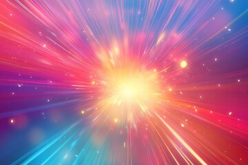 a vibrant gradient background with festival fireworks colors.featuring bright reds, blues, and yello