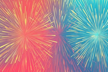 Wall Mural - a vibrant gradient background with festival fireworks colors.featuring bright reds, blues, and yello