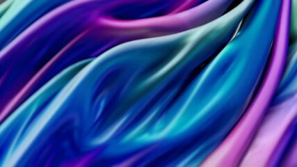 Poster - Colorful abstract flowing fabric with smooth gradients and vibrant hues, modern art concept