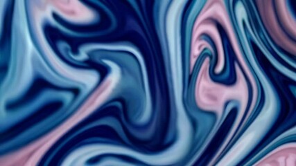 Poster - Abstract fluid art with pastel pink and blue swirls, vibrant and dynamic design concept