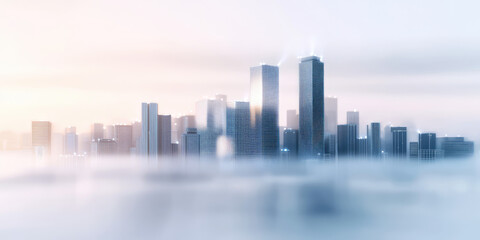 Smart city and digital concept. Cityscape, telecommunication and communication network connection technology. Big data