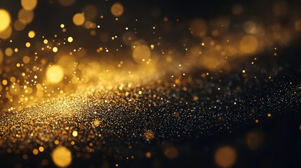 Wall Mural - abstract golden glitter sparkle texture background, shiny shimmer glamour sequin wallpaper