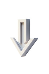 Wall Mural - white arrow 3d download icon