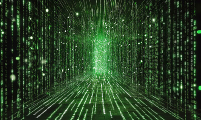 green binary code