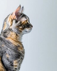 Poster - Profile view of a tortoiseshell cat.