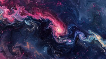 Wall Mural - abstract cosmic background with vibrant colors and swirls representing the mysteries of the universe