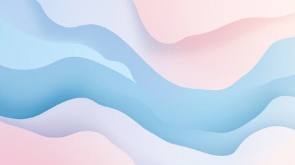 Wall Mural - abstract waves in soft pastel colors with fluid design elements