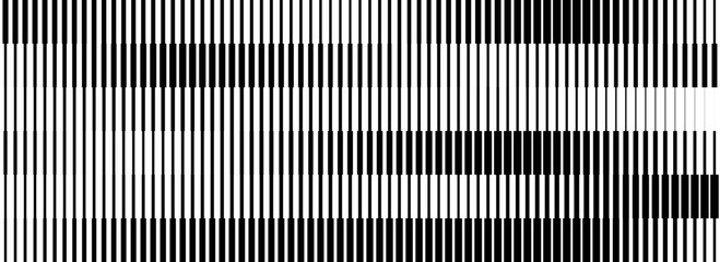 Wall Mural - black and white striped halftone gradient strips. fading line gradation background. repeating linear
