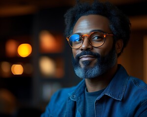 Portrait of a smiling man with glasses. (1)