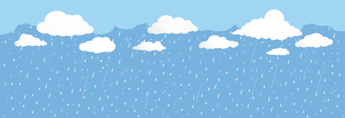 Wall Mural - cloud and rain, rainy season, weather nature background