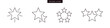 © icons gate - favorite star icon rating symbol reward rating mark icons. thin, line, outline, editable stroke. vector collection set