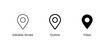 © icons gate - location pin icon in editable stroke, outline, and filled styles. for navigation, maps and geolocation designs in apps, websites and user interfaces