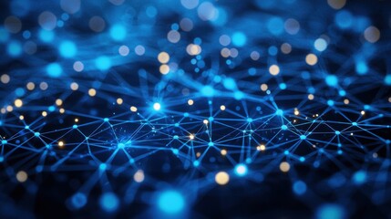 Dynamic network connections digital landscape abstract visualization technology close-up connectivity concepts