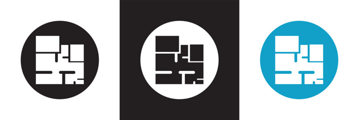 home layout icon. isolated on white and black background. vector illustration. eps 10