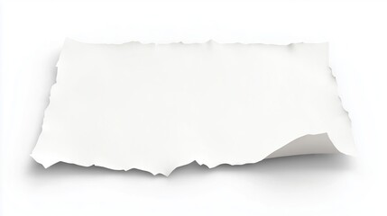 message torn from white paper Full depth of field, isolated on white background