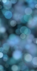 Wall Mural - blurred blue bokeh falling down vertical loop animation.