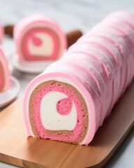 Poster - Frosted Cake Roll With Pink center 