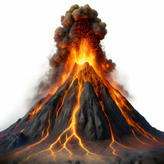 volcanic eruption. a fiery spectacle of nature's power