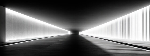 Aufkleber - Minimalist Architecture Scene with Textured White Walls and Dramatic Lighting