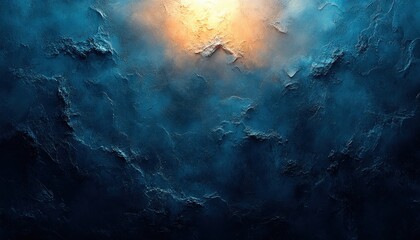 Aufkleber - Deep Blue Abstract Textured Background with Grainy Effect for Calm Minimalist Design