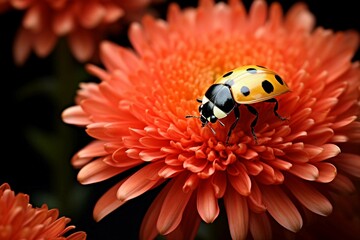 Poster - Ladybug on Orange Flower