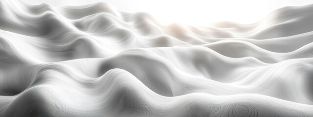 Poster - Minimalistic Abstract Design Soft Curved Lines Depth Tranquility Elegant Contemporary Wall Background