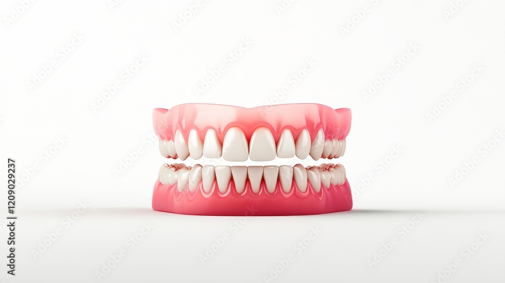 Realistic 3D Model of Human Teeth and Gums Presenting Dental Structure ...