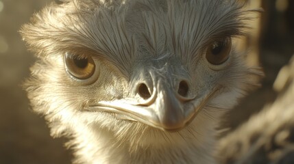 Sticker - Close-up Portrait of an Ostrich Chick