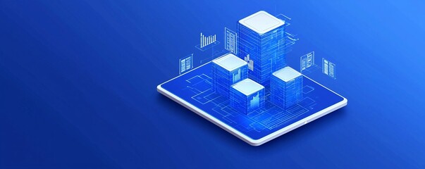 Wall Mural - A creative infographic on a digital tablet showcasing organized data and graphs, reflecting effective knowledge management