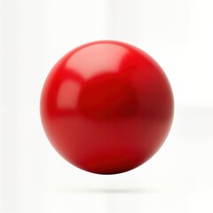 Red sphere floats on transparent background. Geometric orb glossy finish. 3D model, suitable for graphic design. Realistic ball floats freely. Versatile design element. Ideal for various design