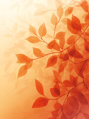 Wall Mural - autumnal glow: translucent amber leaves on slender branches create a dreamy, ethereal autumnal scene