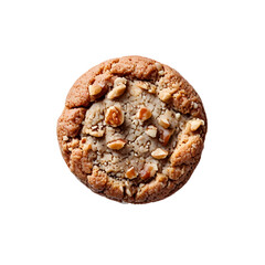 Wall Mural - Cookie with a nut crumb Isolated on white background