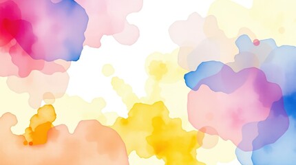 Wall Mural -  A delicate watercolor painting of an abstract technology communication concept vector background, electric vivid colors, translucent washes, fluid brushstrokes