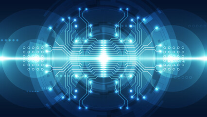 Abstract technology background. Circuit board, high computer technology. Vector illustration
