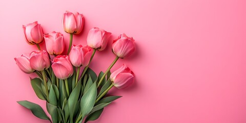 Poster - bouquet of pink tulips