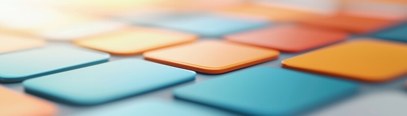 Planning for Success: Vibrant Digital Interface with Strategic Content Icons