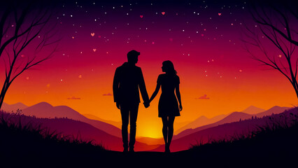 Wall Mural - lovers