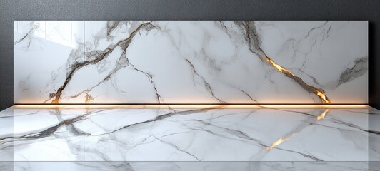 Poster - White Marble Texture Background for Modern Design with Soft Diffused Lighting and Seamless Surface
