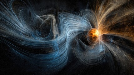 Wall Mural - cosmic swirl, energy flow, space, abstract art, background, science