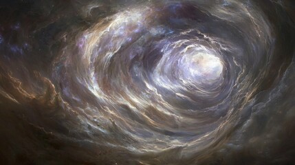 Wall Mural - abstract cosmic nebula swirl galactic vortex tunnel of light and stars